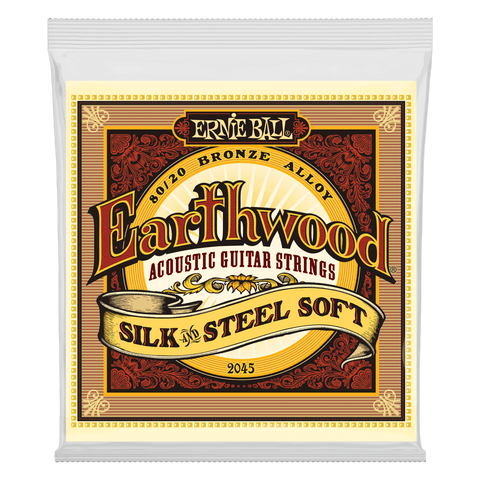 Ernie Ball Soft Earthwood 80/20 Bronze Silk & Steel Acoustic Guitar Strings