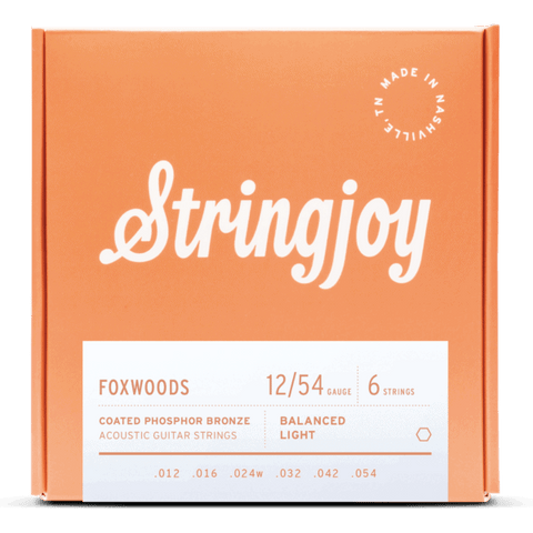 Stringjoy Foxwoods | Light Gauge (12-54) Coated Phosphor Bronze Acoustic Guitar Strings