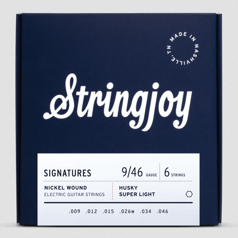 Stringjoy Signatures | Husky Super Light Gauge (9-46) Nickel Wound Electric Guitar Strings