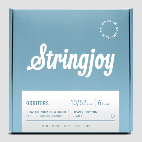 Stringjoy Orbiters | Heavy Bottom Light Gauge (10-52) Coated Nickel Wound Electric Guitar Strings