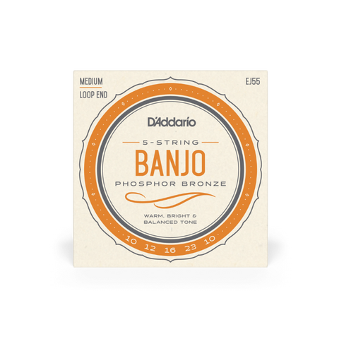 D'Addario EJ55 5-String Phosphor Bronze Medium Banjo Strings