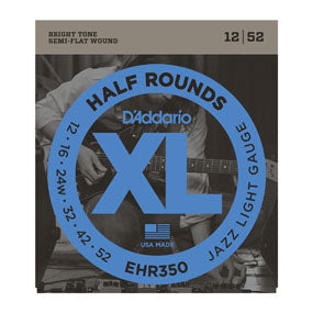 D'Addario EHR350 Half Round Jazz Light Electric Guitar Strings