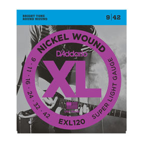 D'Addario EXL120 Nickel Wound Super Light Electric Guitar Strings