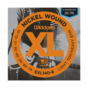 D'Addario EXL140-8 Nickel Wound 8 String Light Top/Heavy Bottom Electric Guitar Strings