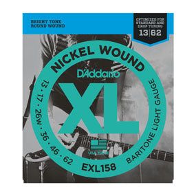 D'Addario EXL158 Nickel Wound Baritone Light Electric Guitar Strings